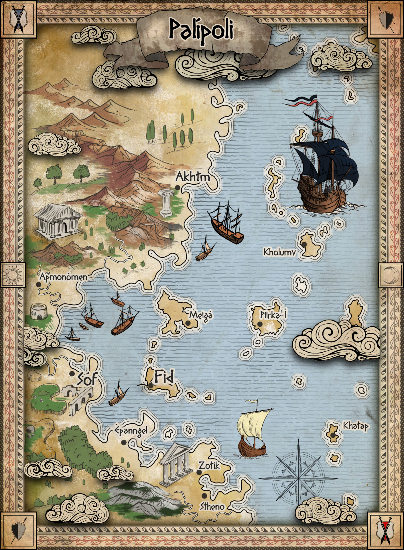 Map for The Shipwright and Other Stories